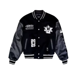 Wool Leather Black Varsity